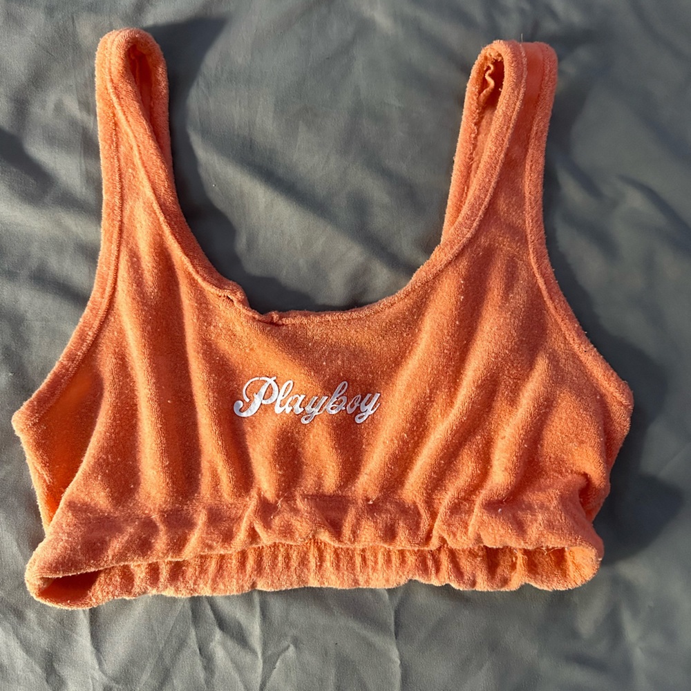 X-Large orange Playboy tank top